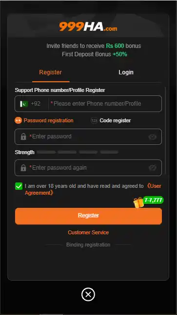999Ha-Game-log-in