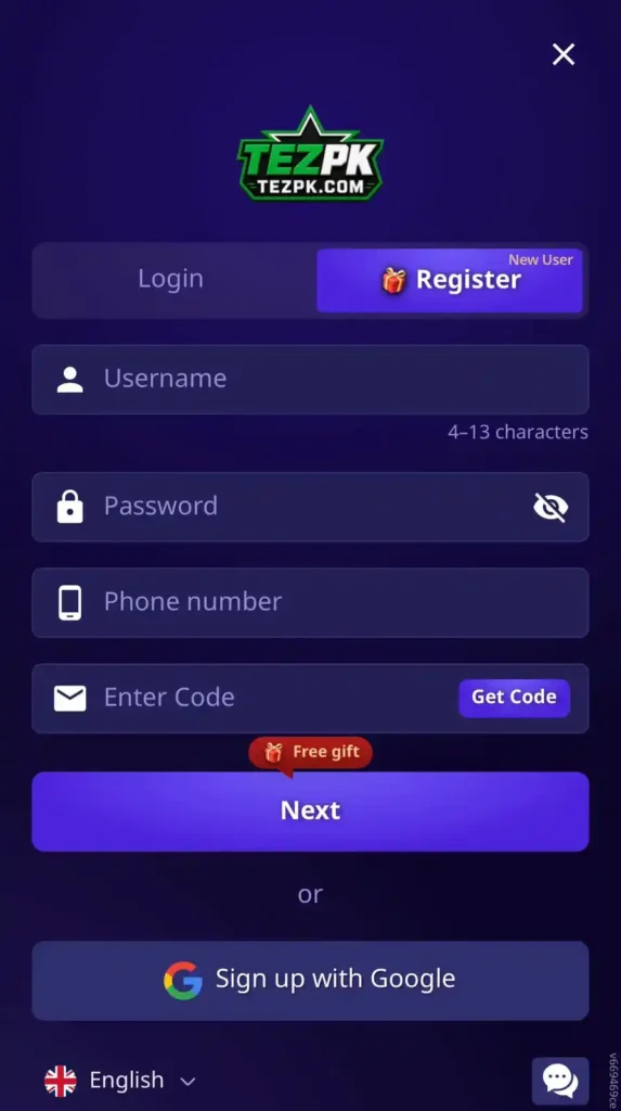 Tezpk-Game-log-in