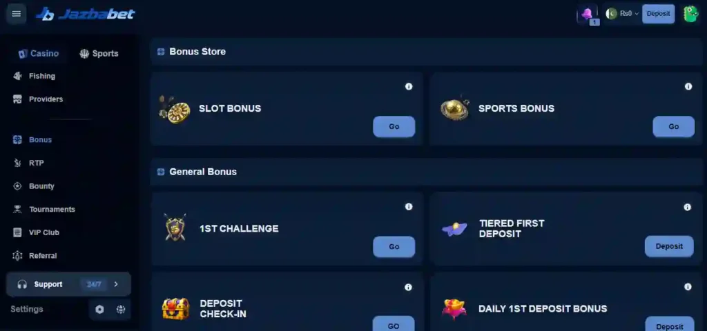 Jazba-bet-game bonuses